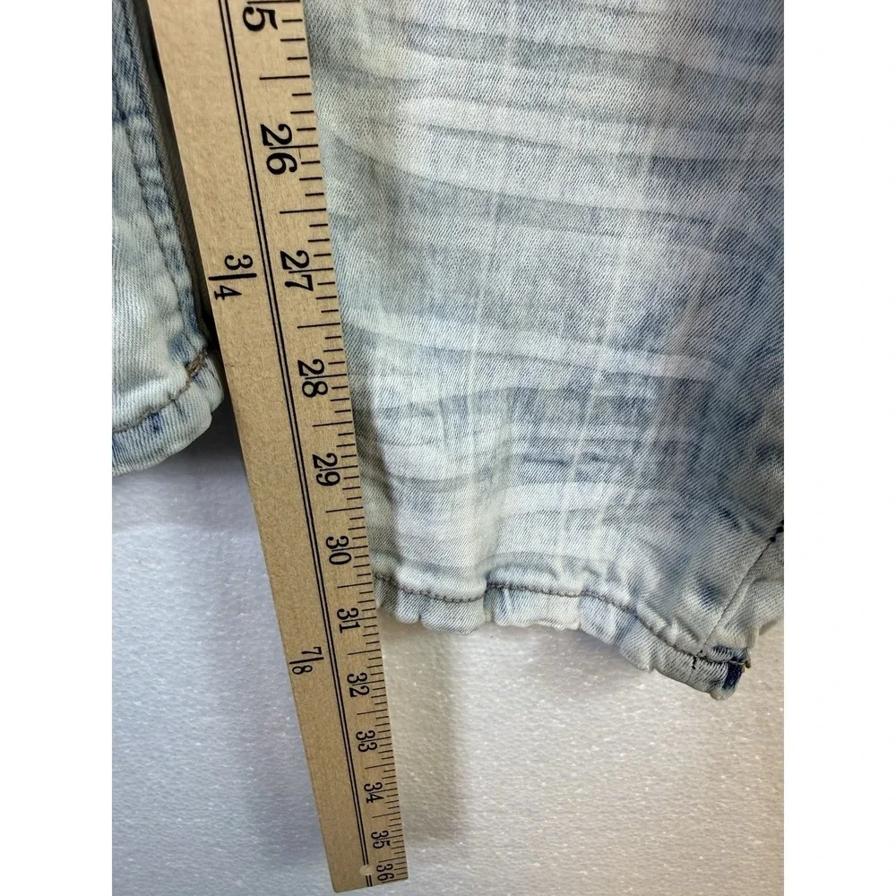 Copper Rivet Jeans Mens 34x32 Blue Paint Splatter Distressed Slim Fit Stone Wash - Picture 9 of 12